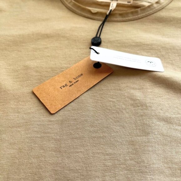 NWT RAG & BONE WOMEN'S KHAKI MIX MEDIA MUSCLE TOP - S - Picture 7 of 12